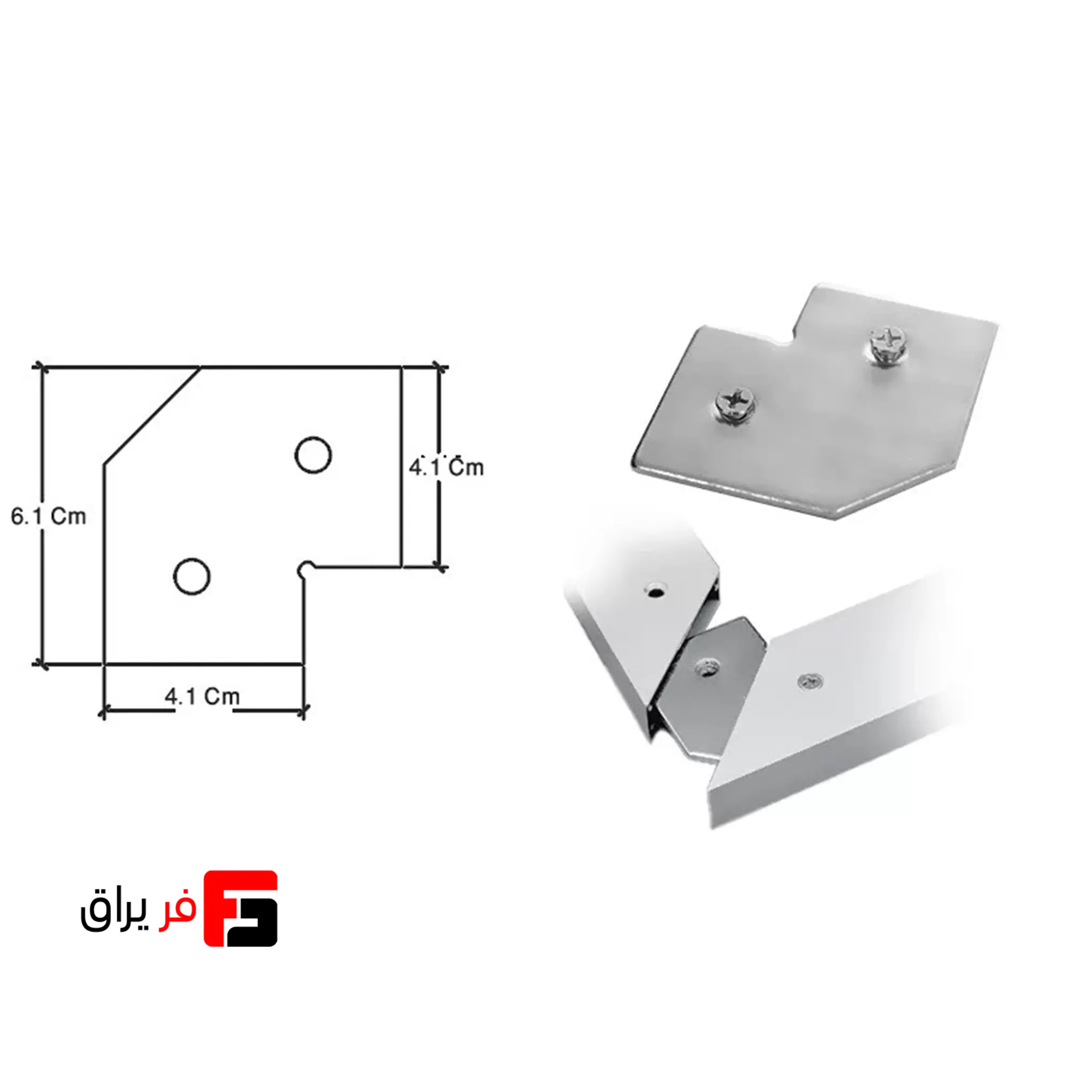 Corner joint profile for wardrobe and cabinet doors, German style model