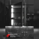 French style wardrobe and cabinet door profile, matte black color