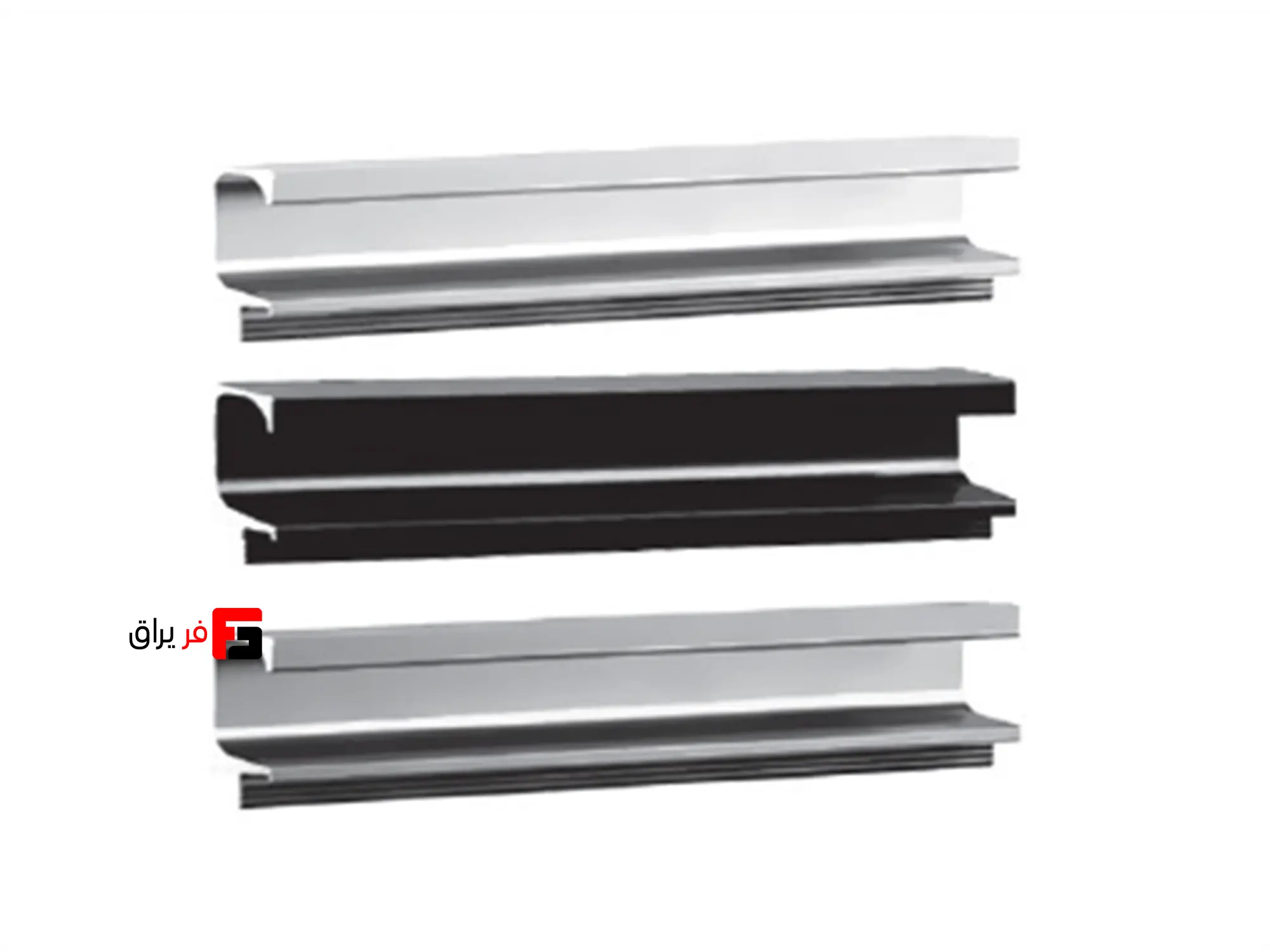 G profile handle, powder coated, length 480mm