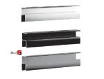 H-profile handle, powder coated, length 480mm