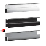 H-profile handle, powder coated, length 480mm