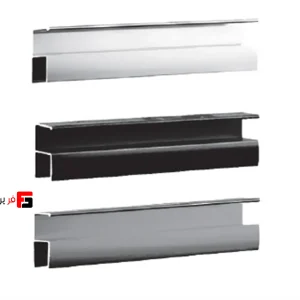H-profile handle, powder coated, length 480mm