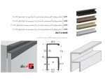 H-shaped ceramic profile handle, anti-scratch nano-ceramic, super matte anodized, length 3000mm