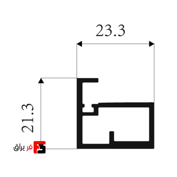 Horizontal profile for wardrobe and cabinet doors, Canadian style model