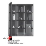 Italian style wardrobe and cabinet door profile, matte black color
