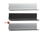 L-profile handle, powder-coated, ground form, length 480mm