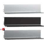 L-profile handle, powder-coated, ground form, length 480mm