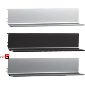 L-profile handle, powder-coated, ground form, length 480mm