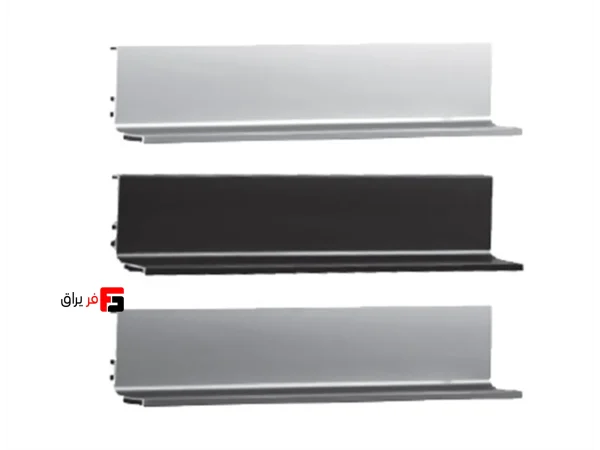L-profile handle, powder-coated, ground form, length 480mm L-profile handle, powder-coated, ground form, length 480mm