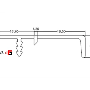 Linear comedy profile handle, Linea model, length 3000mm