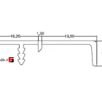 Linear profile handle, Linea model, length 1220mm