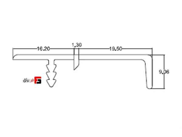 Linear profile handle, Linea model, length 1220mm