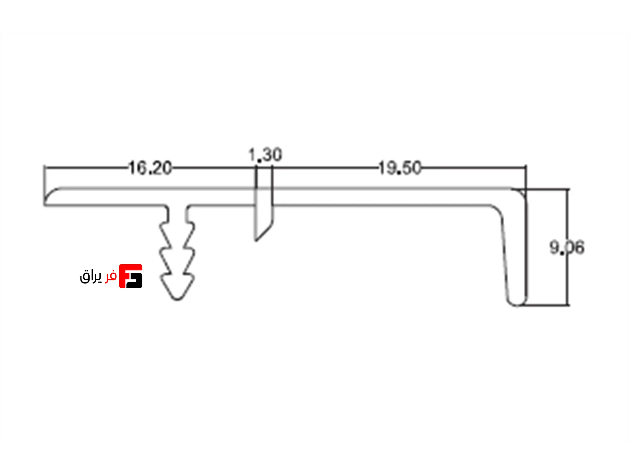 Linear profile handle, Linea model, length 1220mm