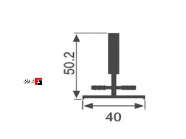 One-piece flat plate handle, long handle, matte champagne color, 600mm