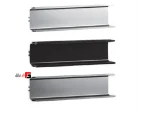 Powder coated U-shaped profile handle, length 4800mm