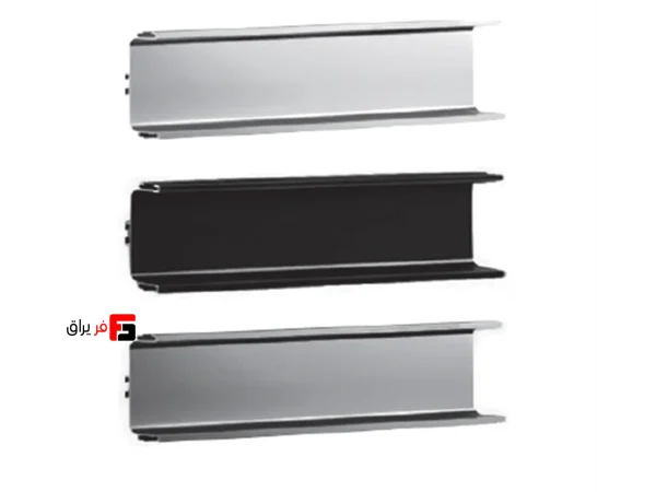 Powder coated U-shaped profile handle, length 4800mm Powder coated U-shaped profile handle, length 4800mm