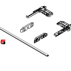 Rail lock with balance bar, width 1100mm