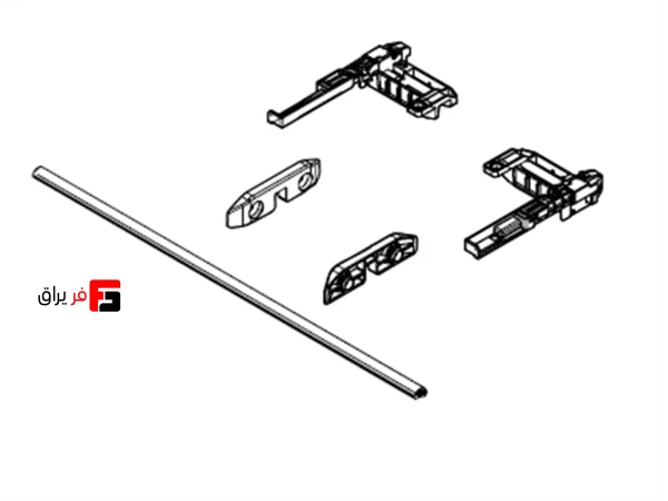 Rail lock with balance bar, width 1100mm