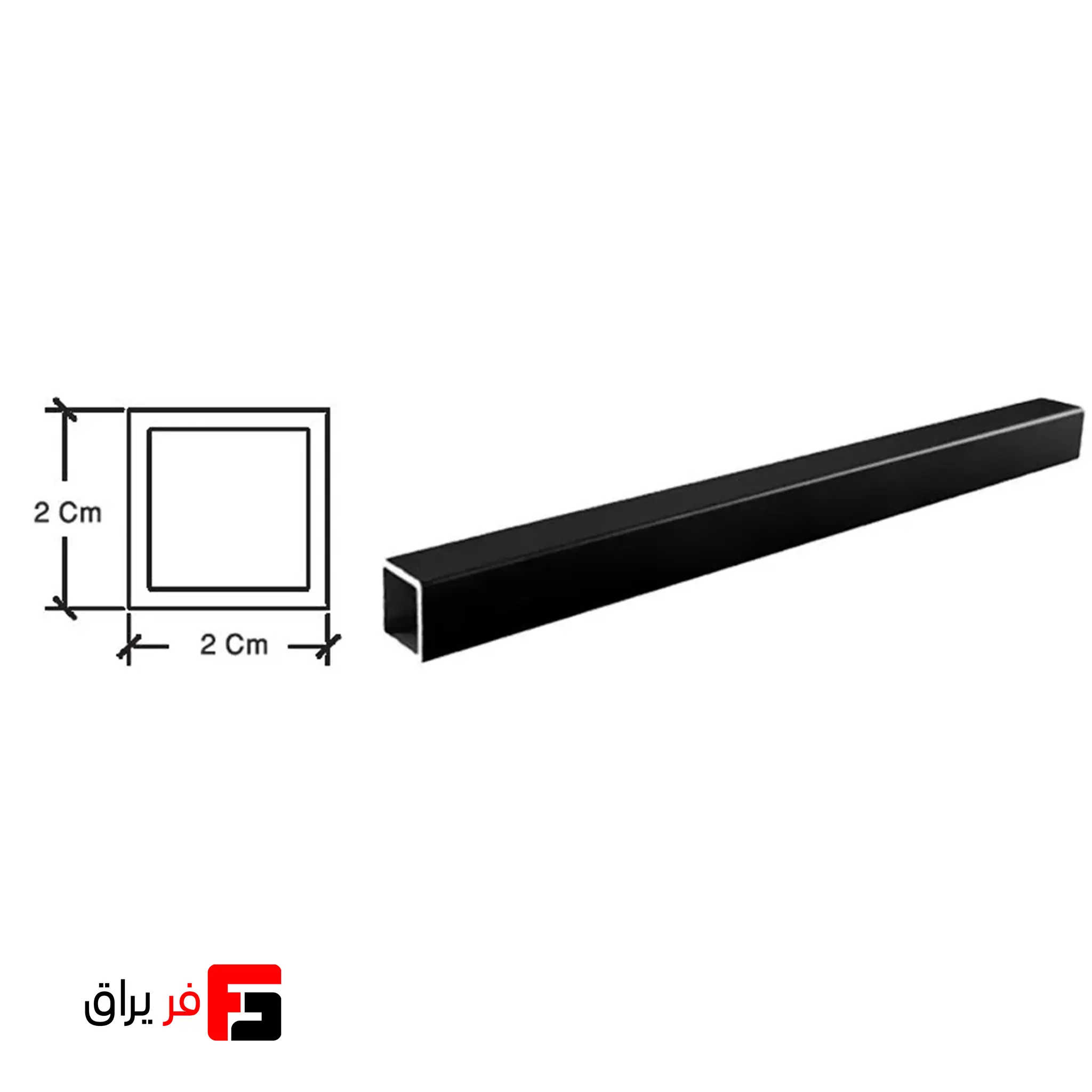 Shelf profile, Star model, matte black color, 3000mm