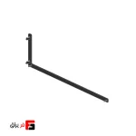 Straight metal cover frame, decorative aluminum wall shelf, L-shaped model, brown color