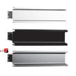 U-shaped powder-coated profile handle, length 2400mm
