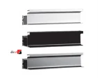 L-shaped powder-coated profile handle, length 2400mm