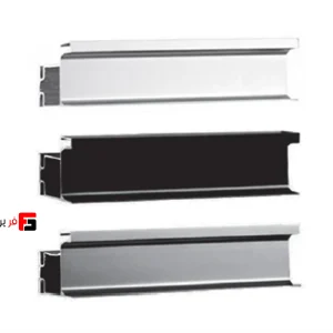 L-shaped powder-coated profile handle, length 2400mm