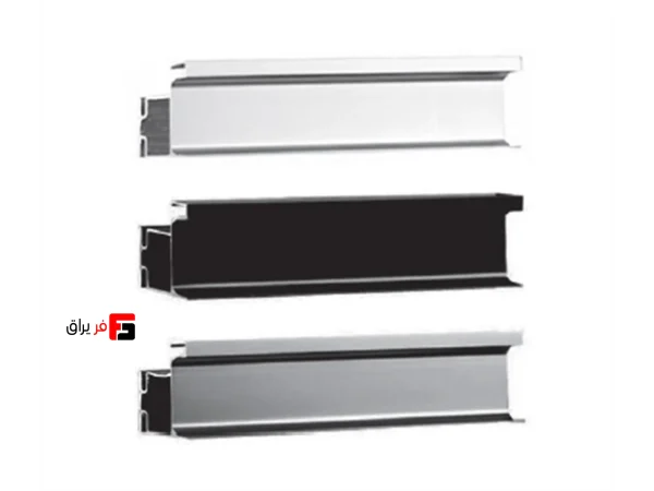 L-shaped powder-coated profile handle, length 2400mm