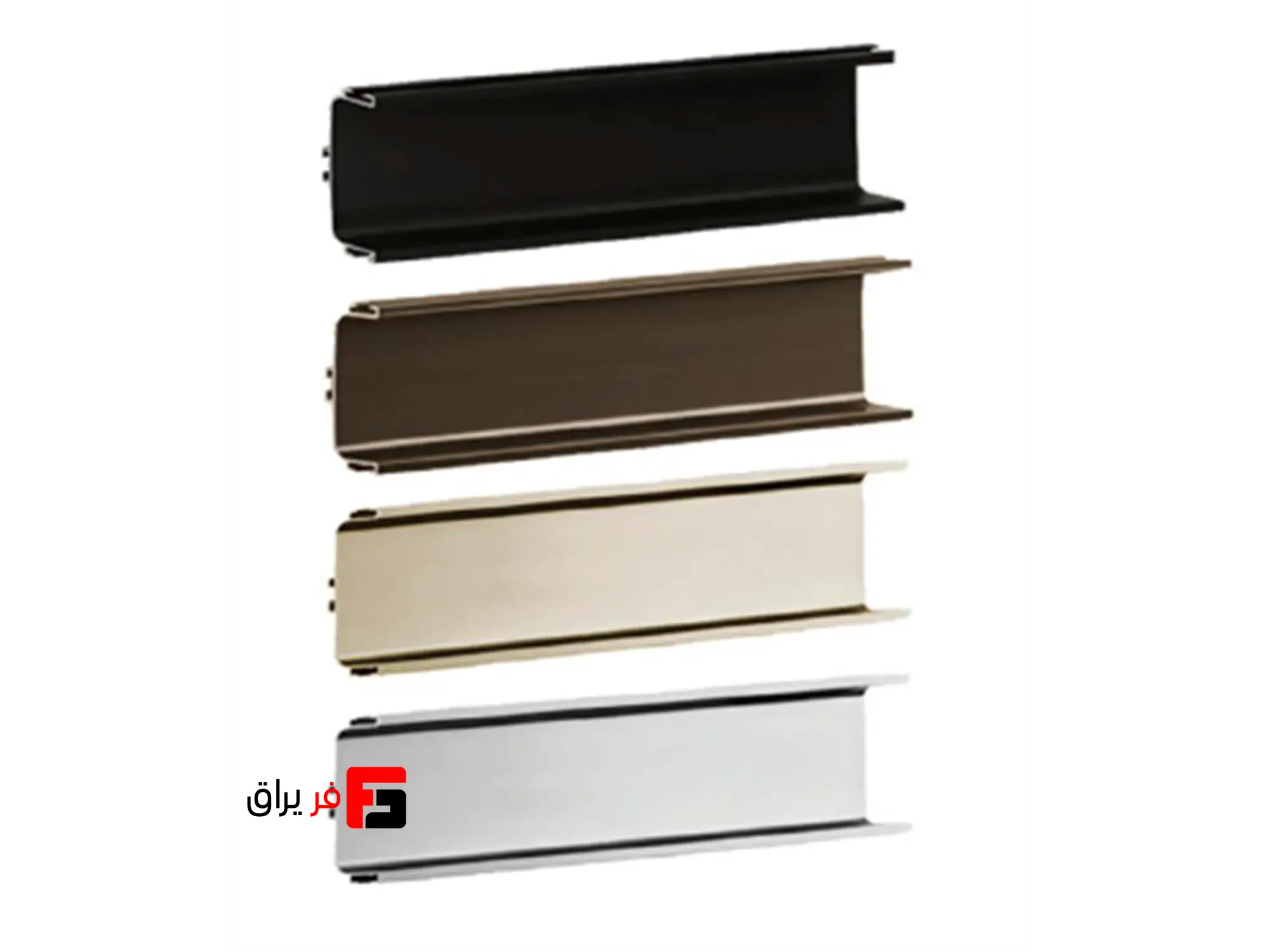 U-shaped profile handle, ceramic, nano-scratch resistant, super matte anodized, length 3000mm