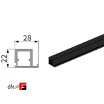 Vertical profile for wardrobe and cabinet doors, Persian style model