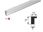 Vertical surface-mounted linear profile handle, length 3000mm