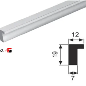 Vertical surface-mounted linear profile handle, length 3000mm