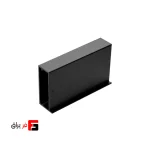 Wardrobe and cabinet door profile, German style model, matte black color, 4000mm