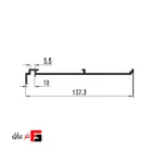 پروفیل آلومینیومی استند عمودی مدل 4411 مشکی مات