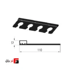 پروفیل آلومینیومی جای گیلاس مدل 4415 فانتونی