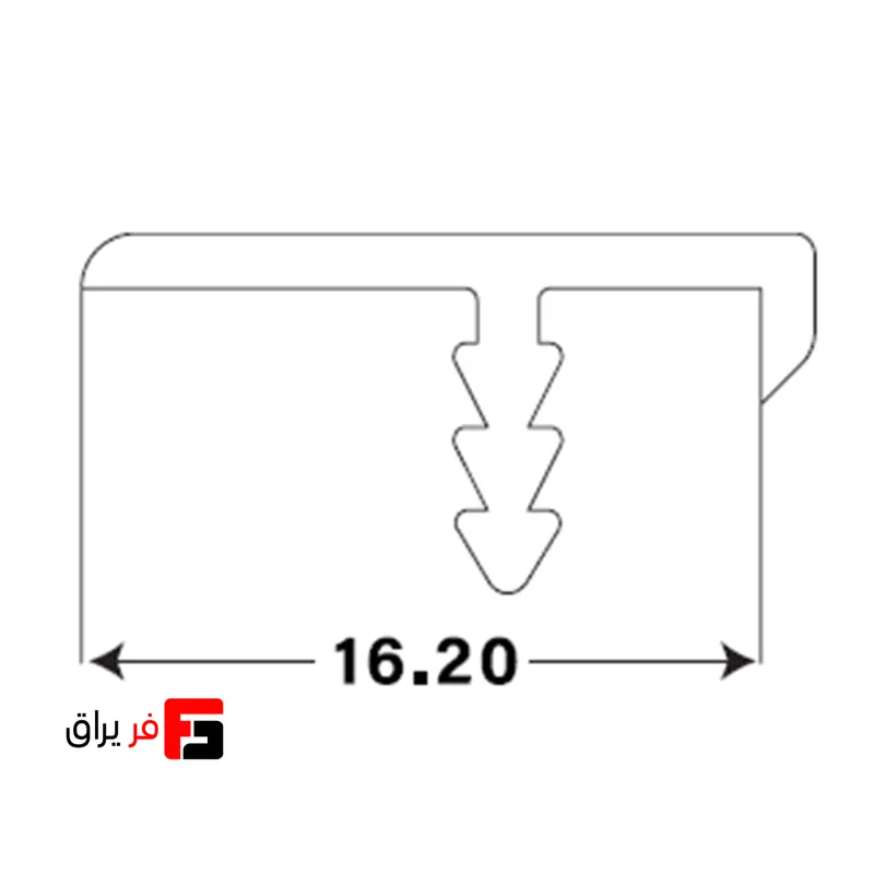 پروفیل دور درب 16mm آلومینیومی آنودایز LS