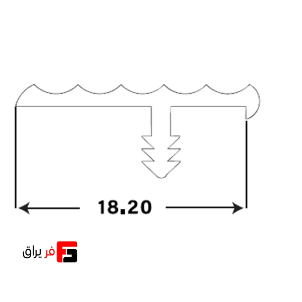 پروفیل دور درب 18mm آلومینیومی آنودایز LC مشکی و شامپاینی فانتونی – طول 3000mm