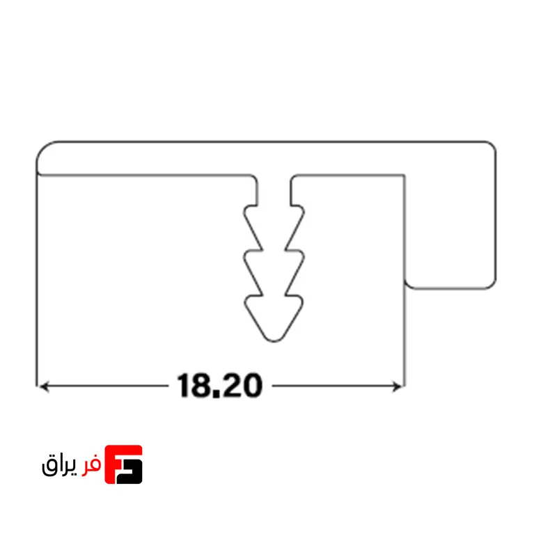 پروفیل دور درب 18mm آلومینیومی آنودایز LL مشکی و شامپاینی فانتونی – طول 3000mm