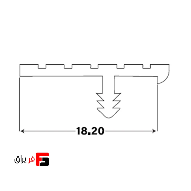 پروفیل دور درب 18mm آلومینیومی آنودایز LM مشکی و شامپاینی فانتونی – طول 3000mm