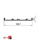 پروفیل عمودی آلومینیومی مدل 4414 فانتونی
