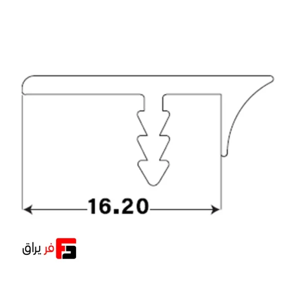 پروفیل لبه درب 16 میل آنودایز LS فانتونی مدل i030 – i031