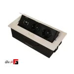 پریز توکار رومیزی تیسا دو پریز برق + USB در چهار رنگ