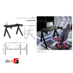 استند لیفت آپ گیمینگ دو پایه سری B فانتونی مدل T110 با تحمل وزن 80 کیلوگرم