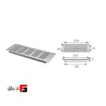 دریچه هوا PVC فانتونی 300×80 میلی‌متر مدل M170