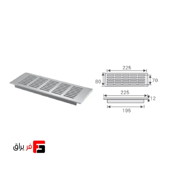 دریچه هوا PVC فانتونی 300×80 میلی‌متر مدل M170