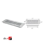 دریچه هوا آلومینیومی طول 600mm ، عرض 80mm فانتونی M171