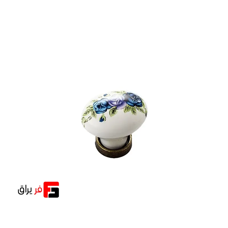 دستگیره کمد و کابینت ملونی مدل ML242 رنگ زیتونی گل دار