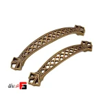 دستگیره کمد و کابینت ملونی مدل ML272 رنگ پتینه طلائی سایز 12.8 سانتی متر