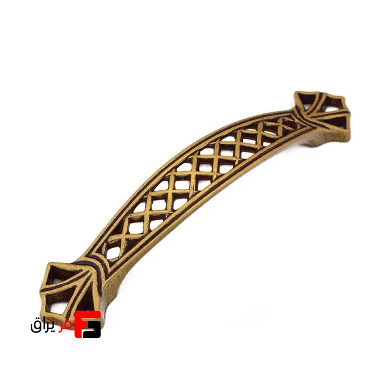 دستگیره کمد و کابینت ملونی مدل ML272 رنگ پتینه طلائی سایز 12.8 سانتی متر