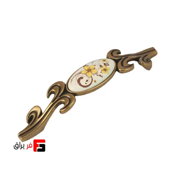 دستگیره کمد و کابینت ملونی مدل ML314 رنگ زیتونی سایز 9.6 و 12.8 سانتی متر